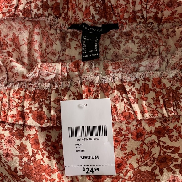 Forever 21 Wide leg Floral pants / Size M - Picture 3 of 4